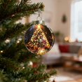 thumbnail image 5 of Light‑Up Christmas Mini Scene Ornament, Xmas Tree Acrylic Hanging Pendant, Glowing Festive Tree Decoration For Holiday Home Xmas Party Decor, 5 of 6