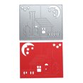 thumbnail image 1 of Cuadros Decorativos Plantillas de Metal para casa de noche DIY para álbum de recortes, troqueles de corte artesanales en relieve-148697 Ehuebsd Nuevos Originales, 1 of 6