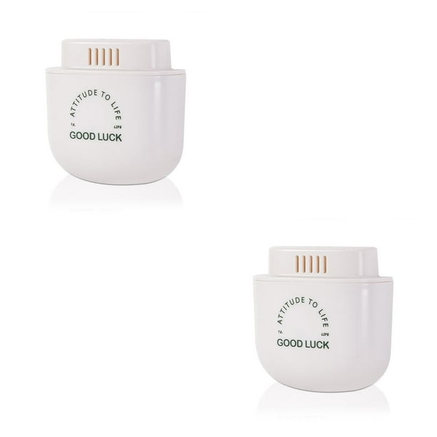 Bewildely Cajas de aire para refrigerador de 3 piezas, desodorantes de carbón activado de carbón de bambú, elimina olores para el hogar, la Blanco 2piezas