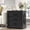 black, variant on 24 Inch Wide Farmhouse Nightstands with Charging Station, Bedside Table with 3 Large Drawers, Wood End Table for Bedroom, White