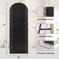 thumbnail image 4 of BEAUTYPEAK 71"x 26" Oversized Full Length Mirror Arch Standing Floor Mirror Full Body Mirror, Gold, 4 of 8