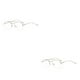 thumbnail image 2 of Qarigey Hombres Medio marco Anteojos Gafas de lectura Moda Doble viga Anteojos Espectáculos Interior Exterior Plata blanco Blanco plateado 2piezas, 2 of 6