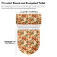 thumbnail image 7 of HELLHERO Pumpkin Green Maple Leaf Stylish Toilet Seat Cover Elastic Edge Polyester Fabric, Soft, Stretch 17"x21", 7 of 7