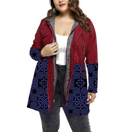 

Enwejyy Women s Plus Size Trenchcoat Contrast Patchwork Corset Windbreaker Jacket Coat