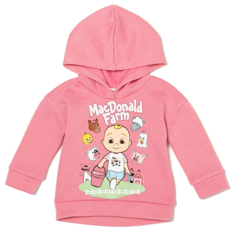 CoComelon JJ Infant Baby Girls Fleece Hoodie and Pants Outfit Set
