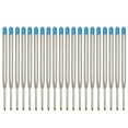 thumbnail image 1 of 5/10/20Pcs Ballpoint Pen Refill For Parker Pens Medium Point L:3.9 In Black Blue Red Ink Rods G2 Metal Refill Writing Stationery 20 PCS Blue, 1 of 6