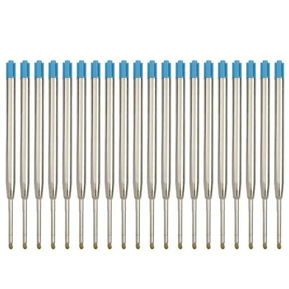 5/10/20Pcs Ballpoint Pen Refill For Parker Pens Medium Point L:3.9 In Black Blue Red Ink Rods G2 Metal Refill Writing Stationery 20 PCS Blue