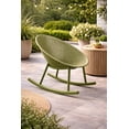 thumbnail image 4 of 2xhome Patio Rocking Chair | Oval Egg Shaped Lounge Rocker | All Weather Plastic | Modern Accent Side Chair for Indoor or Outdoor Use, Green, Set of 1, 1 piece, 4 of 9