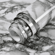 CHIHUT Black Marble Contact Paper - 30" X 236" Self-Adhesive Vinyl For Countertops, Desks, Furniture