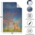 thumbnail image 5 of Elephant and Giraffe Kitchen Dish Towels Set of 4 Absorbent Hand Towels, Lint-Free 18"x28" Valentines Day Dishcloths Fast Drying for Cooking Baking Home Clean, 5 of 7