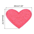 thumbnail image 2 of Heart Shaped Iron on Patches Light Rose Red Embroidered Sew on Love Applique Patches 33 Pack, 2 of 6