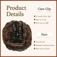 thumbnail image 3 of DOPI Claw Clip Messy Bun Hair Piece Wavy Curly Hair Bun Clip in Claw Chignon Ponytail Hairpieces Synthetic Tousled Updo Hair Extensions Scrunchie Hairpiece for Women, Gray and White Tips, 3 of 7