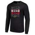 thumbnail image 2 of Men's Starter Black Minnesota Wild Four Team Name Logo Long Sleeve Graphic T-Shirt, 2 of 3