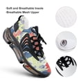 thumbnail image 4 of Floral Print Walking Shoes for Men Woman Lightweight Tennis Fashion Elastic Sports Shoes Cushion Basketball Shoes, 4 of 7