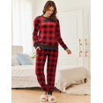 thumbnail image 2 of Ekouaer Womens Pajamas Sets Velvet Long Sleeve Jogger Pjs Soft Sleepwear 2 Piece Lounge Sets Casual Tracksuits, 2 of 6