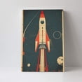 thumbnail image 4 of 16x24 inch Paintings For Bedroom Decor Launch Rocket,Family Bedroom Painting Decor Accessory,Classic Rocket Launch Modern Style Canvas Prints,Gift For Rocket Enthusiast,Man Cave,Bar,Kid Room, 4 of 6