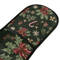 thumbnail image 4 of Yayeee Double Oven Mitt Kitchen Heat Resistant Baking 35" x7" Quilted Glove, Green Christmas Holly, 4 of 6