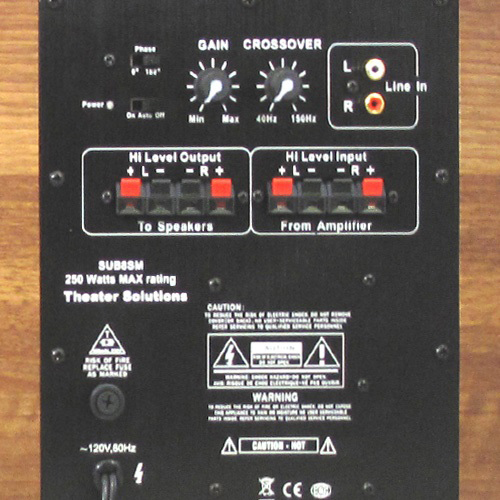 theater solutions sub8sm slim subwoofer