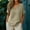 Khaki#02, variant on Summer Linen Tops for Women Oversized V Neck Cotton Linen Short Sleeve T Shirts Casual Solid Lightweight Breathable Comfy Tee Shirt