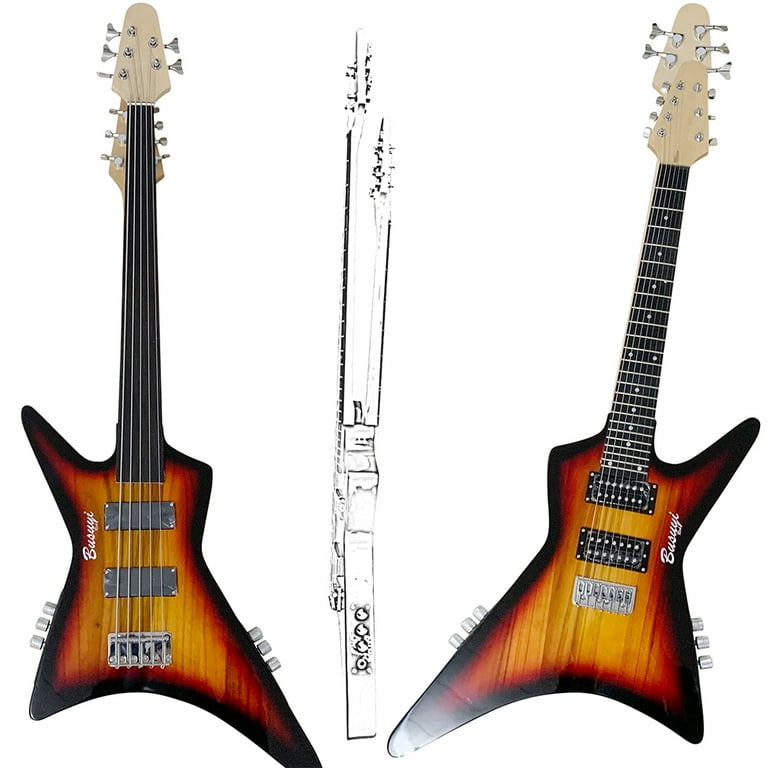 5 String Fretless Bass 7 String Lead Double Neck Busuyi Guitar