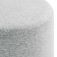 thumbnail image 4 of Callum Large 23" Round Woven Heathered Fabric Upholstered Ottoman, 4 of 8