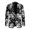 Black with White Skulls, variant on Slim Fit Single Button Blazer for Business and Events, Polyester Breathable Mens Blazer Suit Jacket with Paint Splatter Pattern