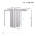 thumbnail image 5 of Mirador 111S Outdoor Pergola Aluminum Deco Wall Skyline 1/3 10' Side, White (Not Pergola), 5 of 7