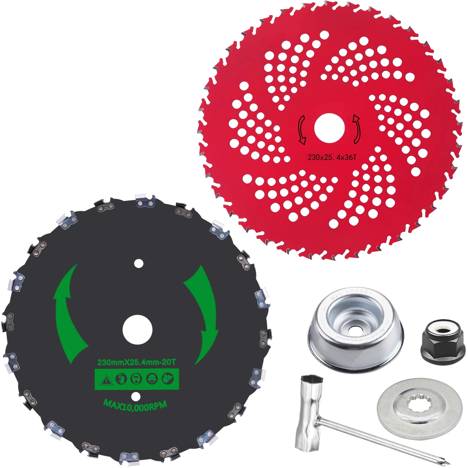 2-Pack 9-Inch 36-Tooth Carbide Tipped Blades For Brush Cutter, Trimmer, Weed Eater