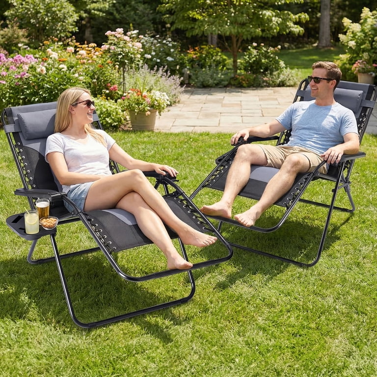 Edx Zero Gravity Chair XL Padded Recliner, Gray photo 4