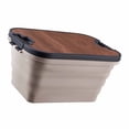 thumbnail image 4 of Caja plegable para picnic, cesta para almacenar bebidas y alimentos, ideal para el maletero del coche, la playa, la tienda de campaña y los suministros para exteriores, color café., 4 of 14