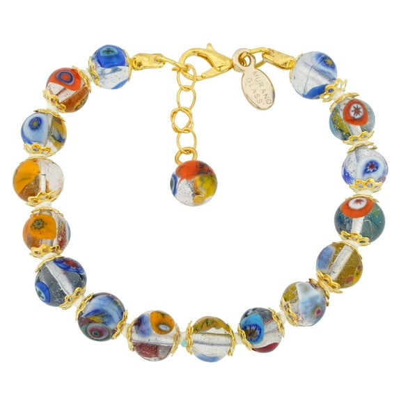 GlassOfVenice Murano Glass Mosaic Bracelet - Transparent