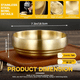 thumbnail image 2 of Cuenco grande de acero inoxidable dorado para sopa, plato para sashimi de doble pared de 35 oz, 2 of 7