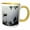 Yellow/White, variant on 3drose, Mallard Ducks at Lake Ella Tallahasse Florida, 11oz Two-tone Black Mug