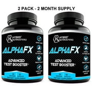 AlphaFX Testosterone Booster (2-Pack) Estrogen Blocker Supplement for Men with Tribulus Terrestris, and Chrysin