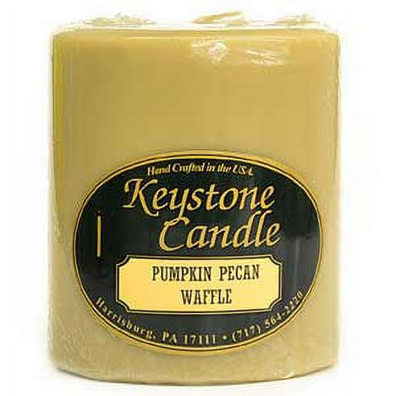 1 Pc Pumpkin Pecan Waffles 3x3 Pillar Candles 3 in. diameterx3.25 in. tall