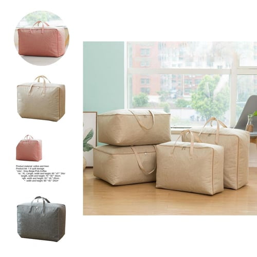 Clothes Storage Punch High Capacity Double Zipper Cotton And Linen Dust Proof Clothes Storage Rack Household Products