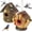 Novel, variant on 2 Pcs Birdhouse for Outside Hanging Bird Houses for Outdoor Colorful Decorative Cute Resin Birdhouses for Outside Indoors Nesting Garden Backyard Decor, for Bird Lovers(Basic)