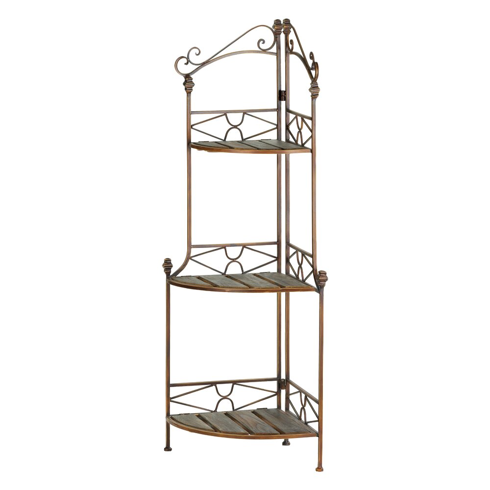 Alicia 14'' Copper Corner Baker's Rack, Overall Product Weight 12 lb