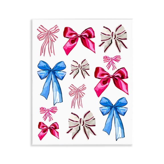 Stupell Industries Varied Fashion Ribbons Beauty & Fashion Painting Unframed Art Print Wall Art, 11 x 14