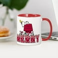 thumbnail image 3 of CafePress - Snoopy Merry - 11 oz Ceramic Mug - Novelty Coffee Tea Cup, 3 of 4