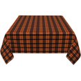 thumbnail image 4 of Square Tablecloth 60 x 60 Inch, Orange Black Plaid Square Tablecloth Waterproof Table Cloth Polyester Table Cloth for Restaurant, Picnic, Indoor and Outdoor Dining, 4 of 8