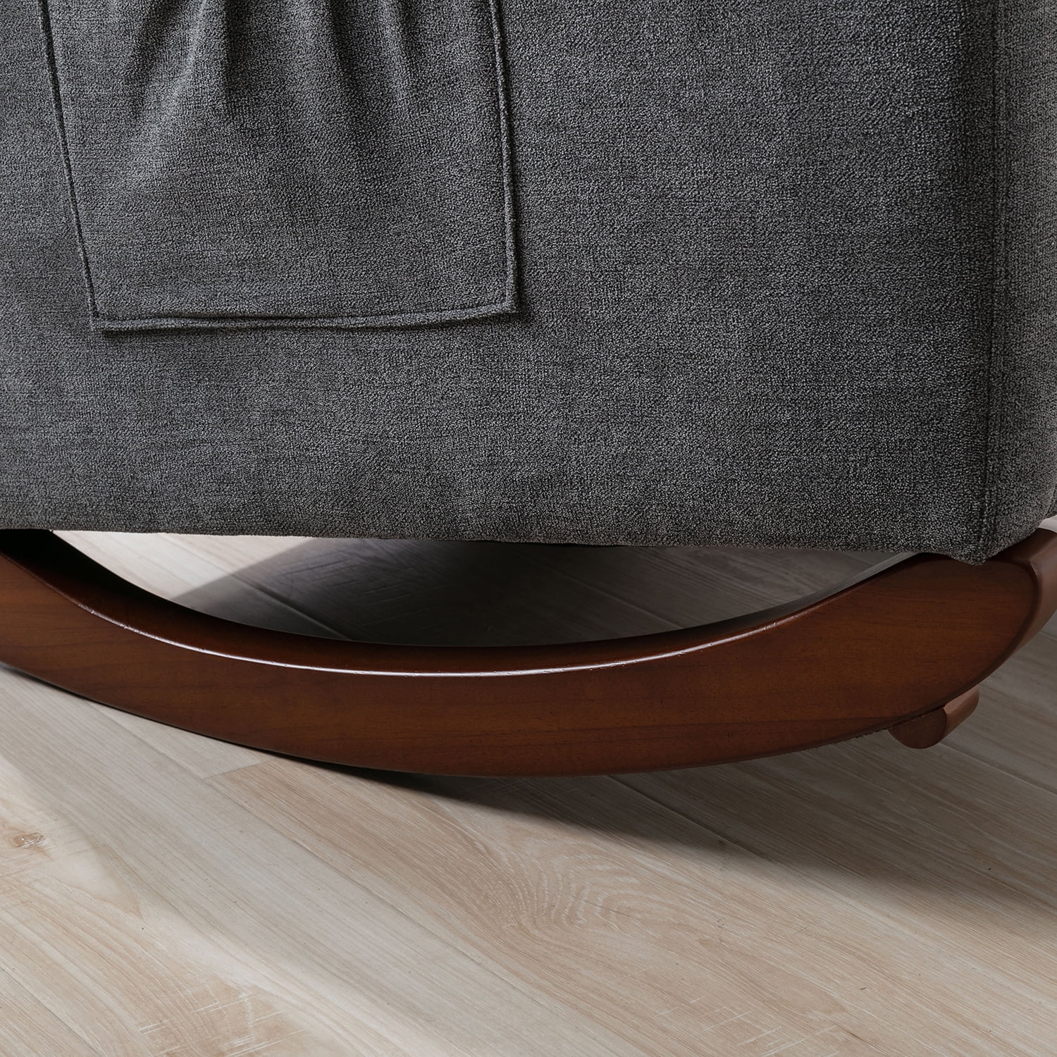 Kadyn High Back Rocking Chair, Modern High Back Armchair for Living Room, Velvet Rocking Chair with Side Pockets, Dark Gray Kadyn High Back Rocking Chair, Modern High Back Armchair for Living Room, Velvet Rocking Chair with Side Pockets, Dark Gray