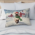 thumbnail image 4 of Hello Winter Siamese Frosty Morning Walk Welcome Snowy Christmas Quilt Pillowcase Cat Lover Kitten Owner Gifts Throw Pillow Cover Bed Home Decor - 02018, 4 of 5