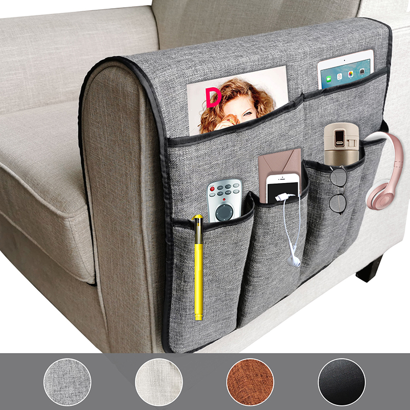 Support De Télécommande Pour Accoudoir De Canapé Ou Chaise - Couleur Bleu Doux - Rangement Pratique