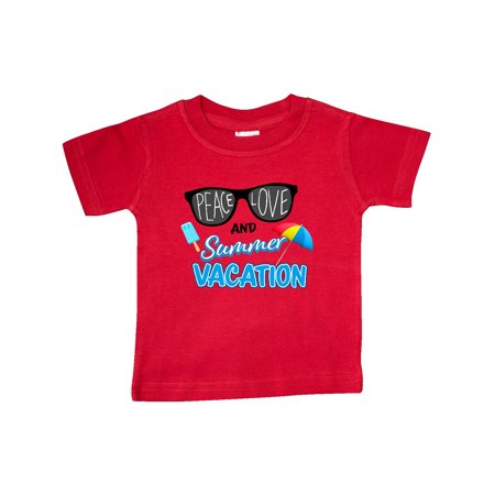 

Inktastic Sunglasses Peace Love And Summer Vacation Gift Baby Boy or Baby Girl T-Shirt