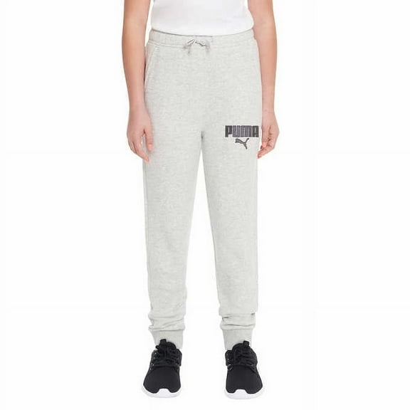 PUMA Youth Fleece Jogger, Gray, Medium-10/12