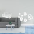 thumbnail image 2 of Cesta flotante de alambre metálico y espejo acrílico con forma de para decorar la cocina, el baño, la sala de estar, la encimera, el sofá y el fon, 2 of 8
