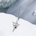 thumbnail image 3 of ICTPTOSL Cross Necklace for Women 925 Sterling Silver Sister Necklace Faith Jewelry Gifts for Women Sisters, 3 of 7