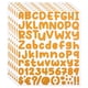 thumbnail image 1 of Uxcell Letras y Números Adhesivos, 6 Hojas de Calcomanías de Letras Mayúsculas Autoadhesivas, Naranja, 1 of 6