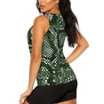 thumbnail image 3 of Sigee Green Snakeskin for Women's Workout Tank Top,Running Tank Tops,Sleeveless Gym ClothesSmall, 3 of 8